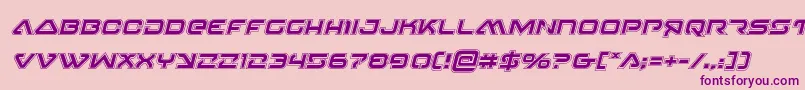 4114blasterv2acadital Font – Purple Fonts on Pink Background