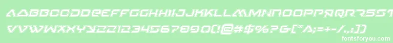 4114blasterv2acadital Font – White Fonts on Green Background