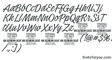 MeancasatthinPersonalUse font – letter Fonts