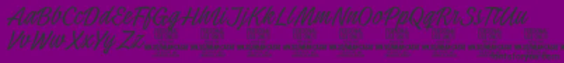 MeancasatthinPersonalUse Font – Black Fonts on Purple Background