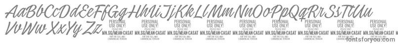 MeancasatthinPersonalUse Font – Gray Fonts on White Background