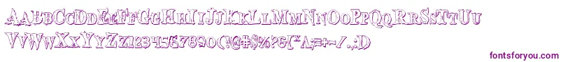 Bloodcrowsc Font – Purple Fonts on White Background