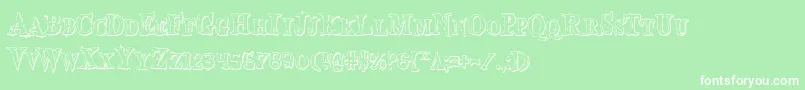 Bloodcrowsc Font – White Fonts on Green Background