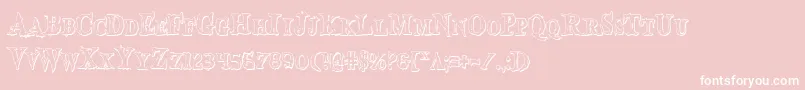 Bloodcrowsc Font – White Fonts on Pink Background