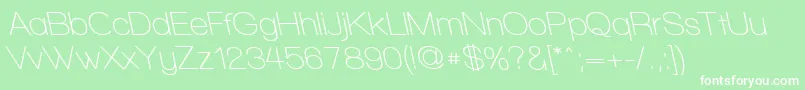 WalkwaySemiboldRevoblique Font – White Fonts on Green Background