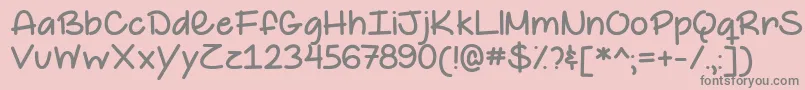 TheHappyGiraffeDemo Font – Gray Fonts on Pink Background