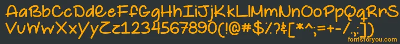 TheHappyGiraffeDemo Font – Orange Fonts on Black Background