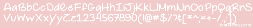 TheHappyGiraffeDemo Font – White Fonts on Pink Background