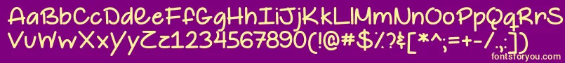 fuente TheHappyGiraffeDemo – Fuentes Amarillas Sobre Fondo Morado