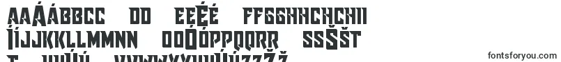 Raidercrusaderstraight-Schriftart – tschechische Schriften