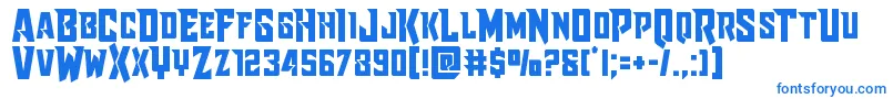 Raidercrusaderstraight Font – Blue Fonts on White Background
