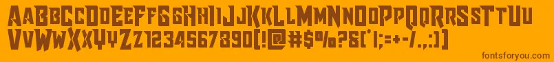 Raidercrusaderstraight Font – Brown Fonts on Orange Background