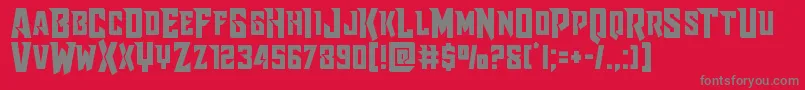 Raidercrusaderstraight Font – Gray Fonts on Red Background