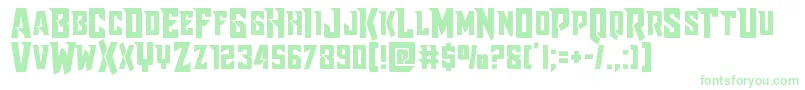 Raidercrusaderstraight Font – Green Fonts on White Background