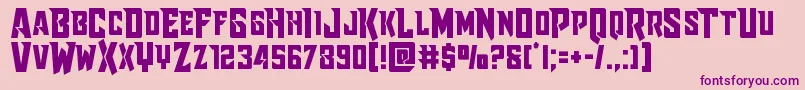 Raidercrusaderstraight Font – Purple Fonts on Pink Background