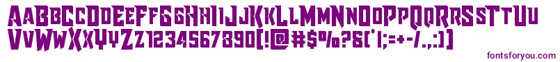 Шрифт Raidercrusaderstraight – фиолетовые шрифты на белом фоне