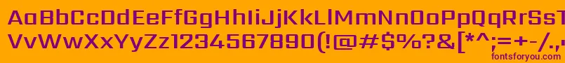 SarpanchSemibold Font – Purple Fonts on Orange Background