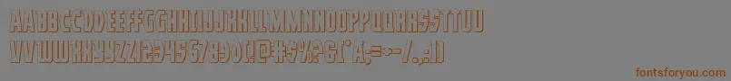 Saiba mais sobre a fonte Prowler3D Fonte Prowler3D – fontes marrons em um fundo cinza