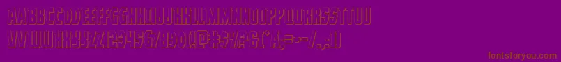Prowler3D-fontti – ruskeat fontit violetilla taustalla