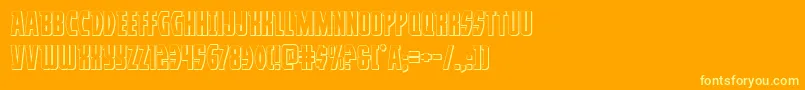 Prowler3D Font – Yellow Fonts on Orange Background