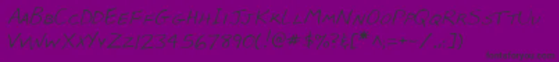 Lehn023 Font – Black Fonts on Purple Background