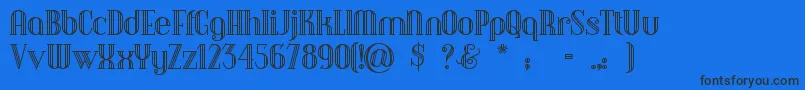 Шрифт Debonair – чёрные шрифты на синем фоне