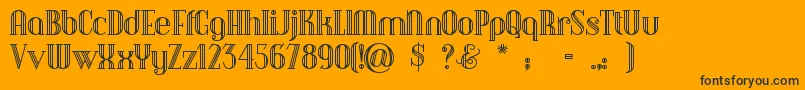 Debonair Font – Black Fonts on Orange Background