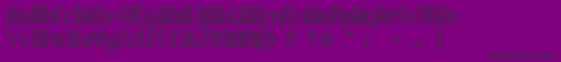 フォントDebonair – 紫の背景に黒い文字