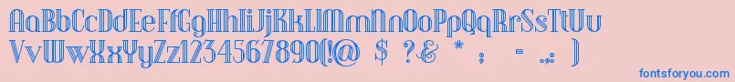 Debonair Font – Blue Fonts on Pink Background