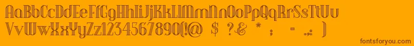 Debonair Font – Brown Fonts on Orange Background