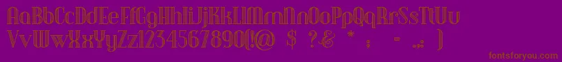 Debonair Font – Brown Fonts on Purple Background