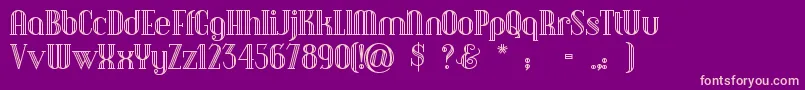 Debonair Font – Pink Fonts on Purple Background