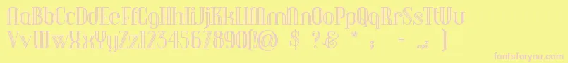 Debonair Font – Pink Fonts on Yellow Background