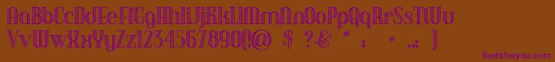 Debonair Font – Purple Fonts on Brown Background