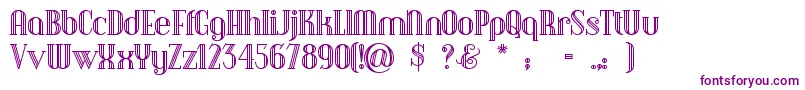 Debonair Font – Purple Fonts on White Background