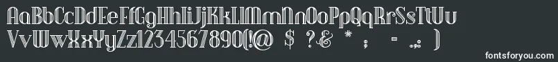 Debonair-fontti – valkoiset fontit mustalla taustalla