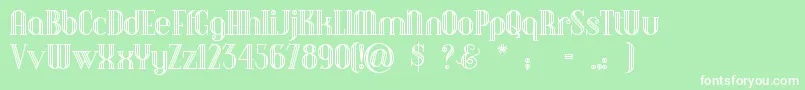 Debonair Font – White Fonts on Green Background
