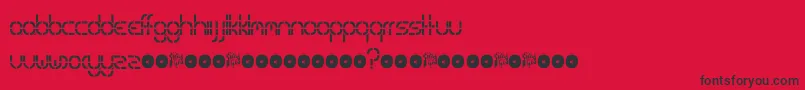 SpecialK. Font – Black Fonts on Red Background