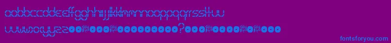 SpecialK.-fontti – siniset fontit violetilla taustalla