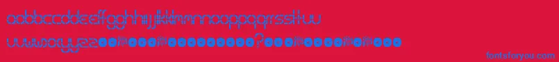 SpecialK. Font – Blue Fonts on Red Background