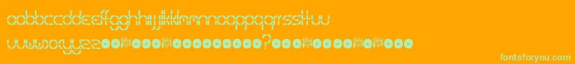 SpecialK. Font – Green Fonts on Orange Background