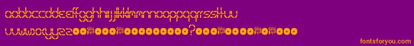 SpecialK. Font – Orange Fonts on Purple Background