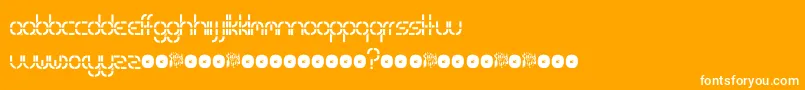 SpecialK. Font – White Fonts on Orange Background