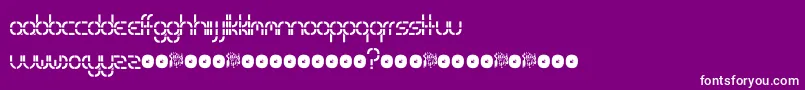 SpecialK.-Schriftart – Weiße Schriften auf violettem Hintergrund