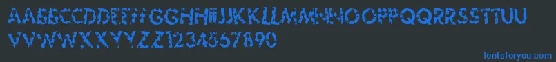 Sickfuture Font – Blue Fonts on Black Background