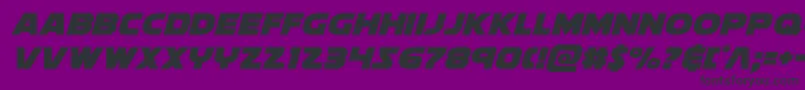 Czcionka Soloistital – czarne czcionki na fioletowym tle
