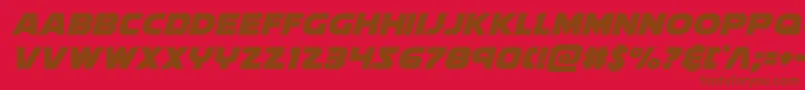Soloistital Font – Brown Fonts on Red Background