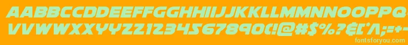 フォントSoloistital – オレンジの背景に緑のフォント