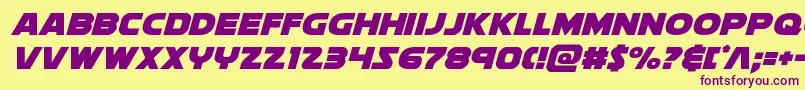 Soloistital Font – Purple Fonts on Yellow Background