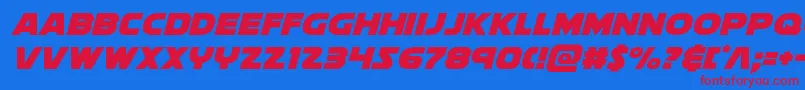 Soloistital Font – Red Fonts on Blue Background